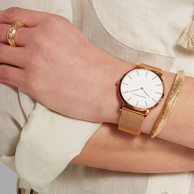 Relógio com Bracelete Hannah Martin Luxo